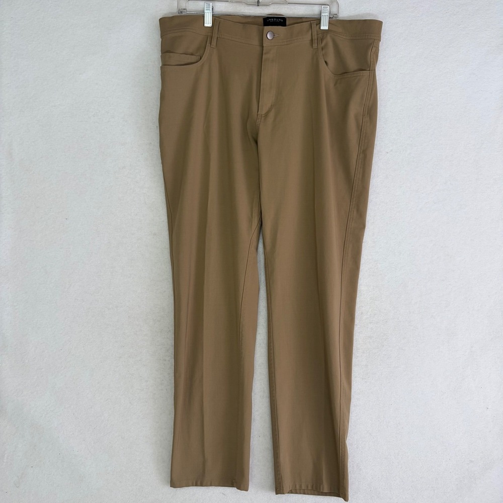 Unbound Merino Pants Mens 40x30 Tan 5-Pocket Merino Wool Stretch Travel
